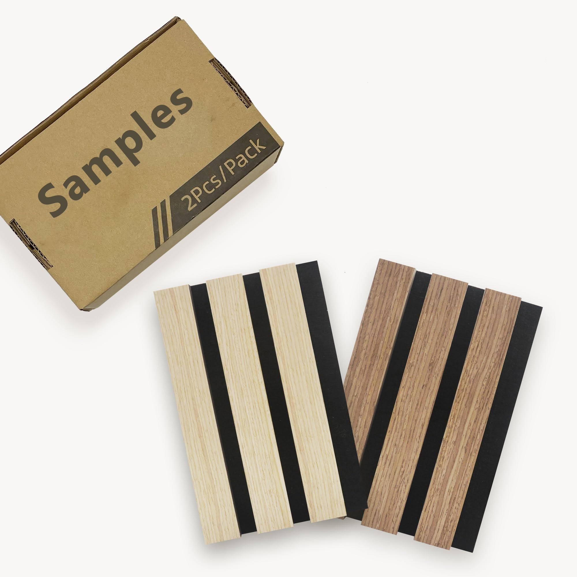 Free samples Natural Wood Panel With Recycled Pet Acoustic Felt Paneles Acusticos Wood Slat Wall Panel Akupanel