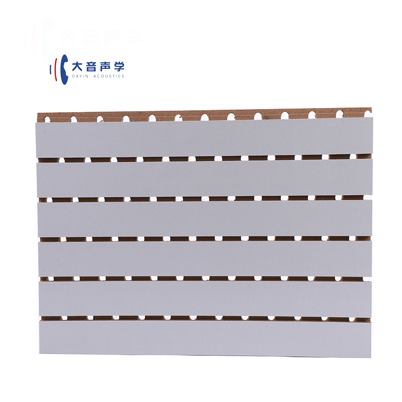 e1 MDF soundproofing mdf acoustic insulation fluted board wall classroom sound absorption grooved timber acoustic panels