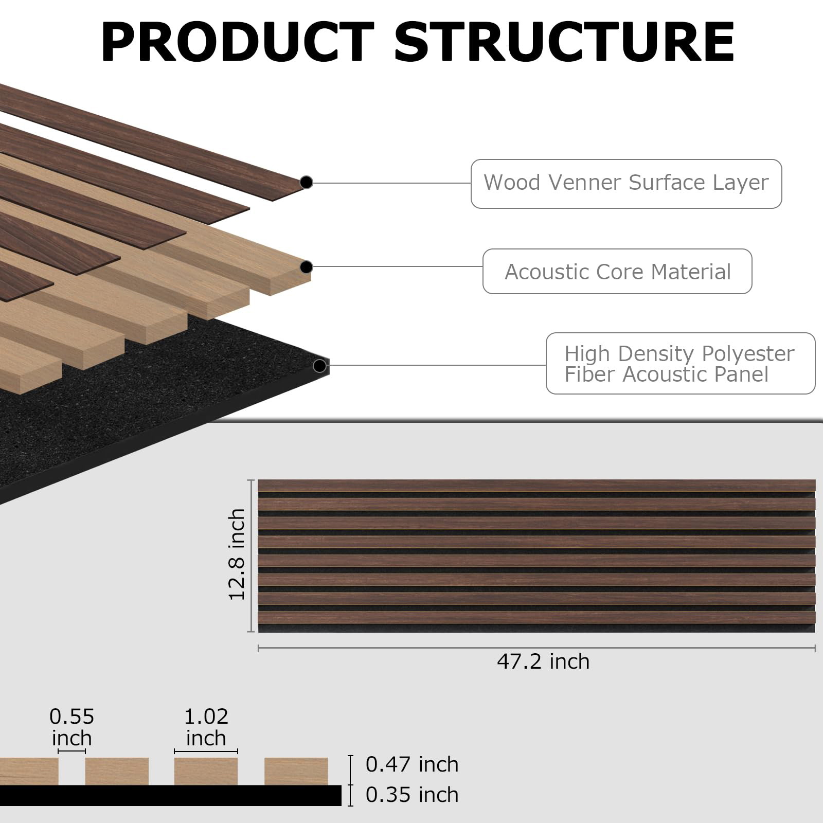 Free samples Natural Wood Panel With Recycled Pet Acoustic Felt Paneles Acusticos Wood Slat Wall Panel Akupanel