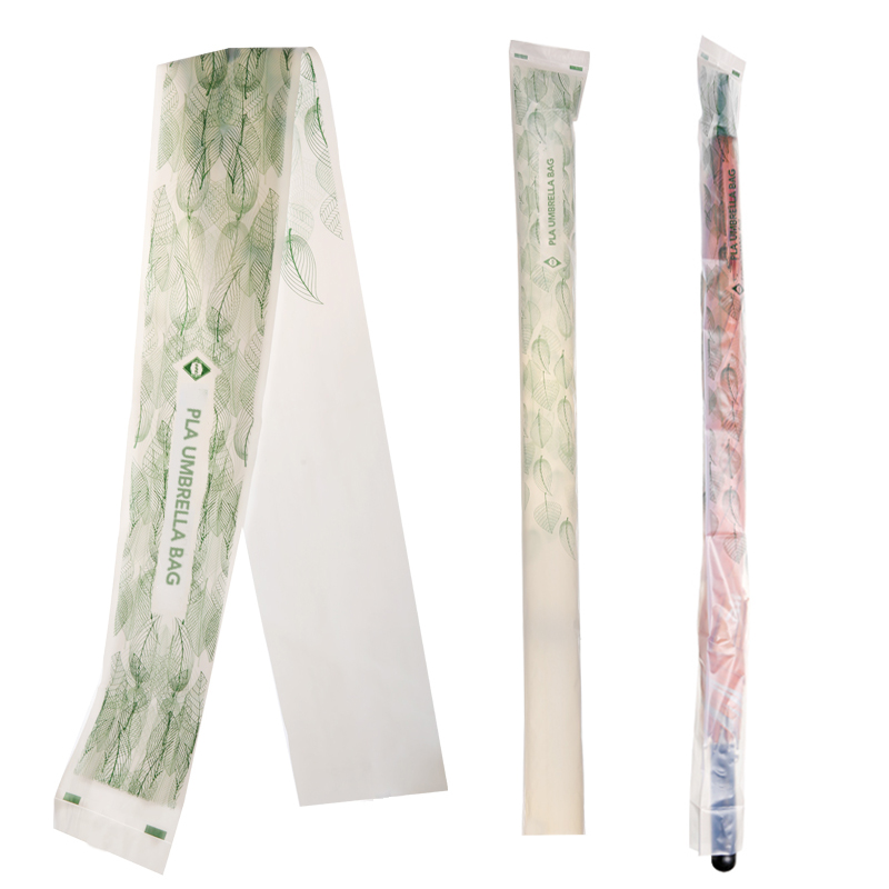 Wet Umbrella Plastic Bag Wrapper Stand 100 Long Bags Included Biodegradable PLA material