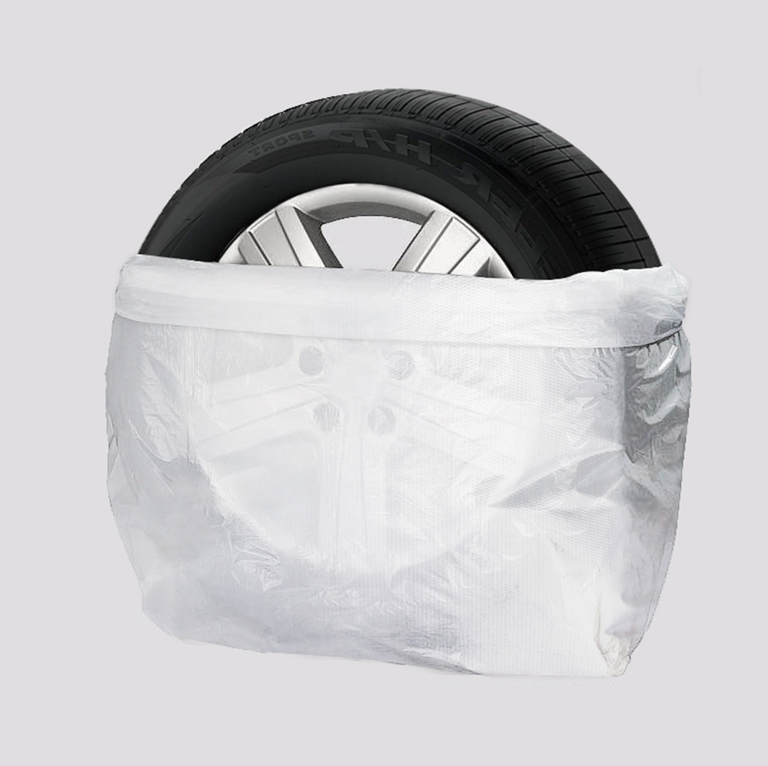 Car tyre storage bag heavy duty washable tear proof black white wheel cover car plastic tire bags