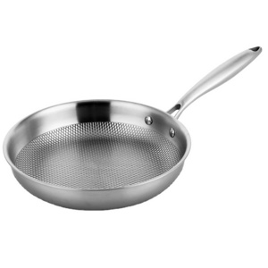 28/30cm Five Layer Flat Frying Pan Food Grade 304 Stainless Steel Non-stick Cooking Pan Omelet Kitchen Cookware