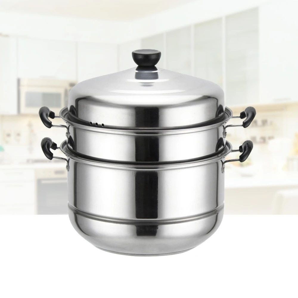 Stainless Steel Three-layer Thick Steamer Multifunction Soup Steam Pot Universal Cooking Pots for Induction Cooker Gas Stove