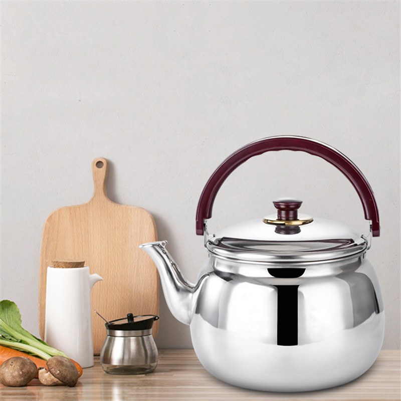 Creative Thickened Stainless Steel Whistling Kettle for Outdoor Camping Home Kitchen Tea Pot Large Capacity Milk Water Kettles