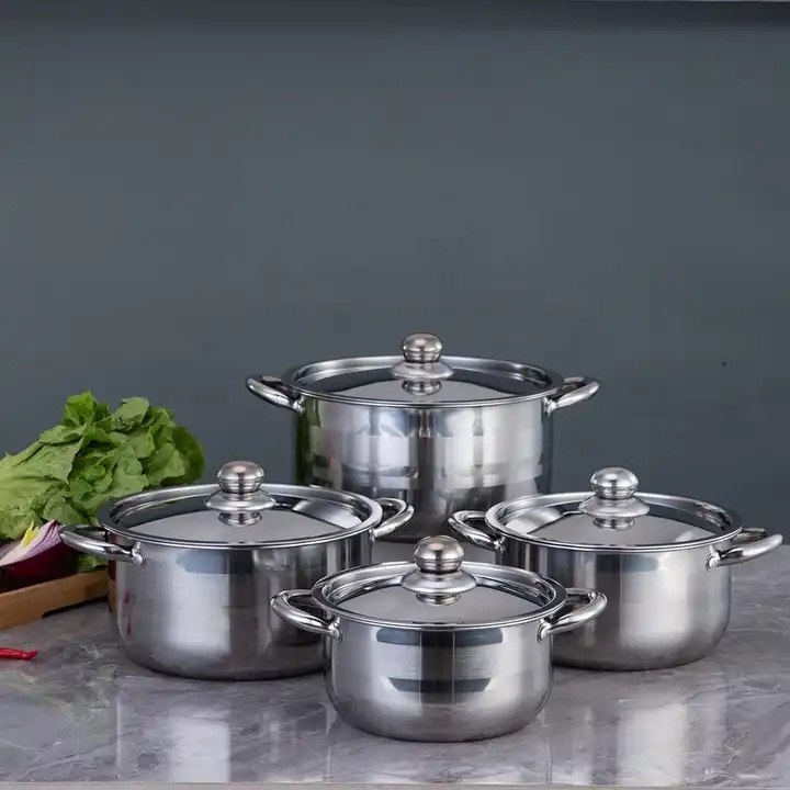 Hot selling china kitchen cooking Pots Stainless Steel Non Stick And Pans Clay Kitchen Big Chinese Cookware Sets Cooking Pot Set