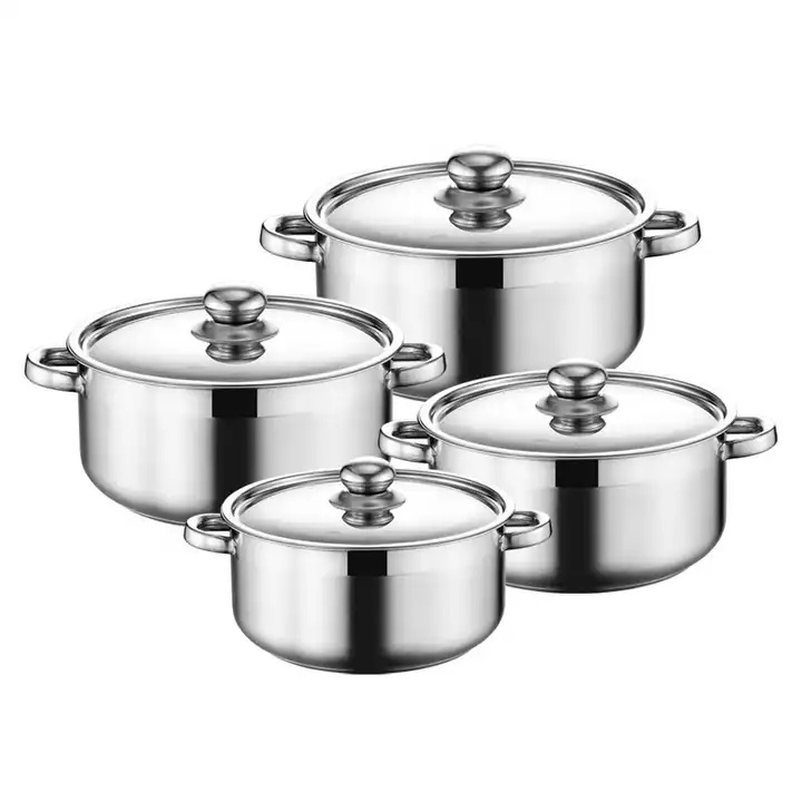 Hot selling china kitchen cooking Pots Stainless Steel Non Stick And Pans Clay Kitchen Big Chinese Cookware Sets Cooking Pot Set