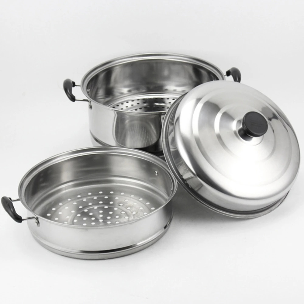 Stainless Steel Three-layer Thick Steamer Multifunction Soup Steam Pot Universal Cooking Pots for Induction Cooker Gas Stove