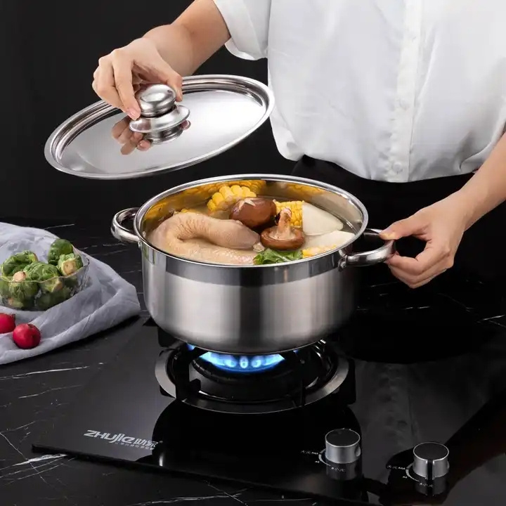 Hot selling china kitchen cooking Pots Stainless Steel Non Stick And Pans Clay Kitchen Big Chinese Cookware Sets Cooking Pot Set