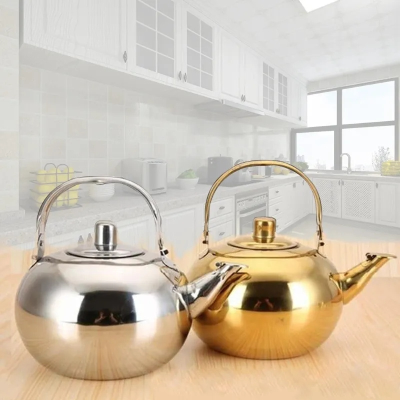 Hot selling 1L 1.5L 2L 2.5L Stainless Steel Material Teapot Coffee Tea Kettle Loose Leaf Teapot with Infusers