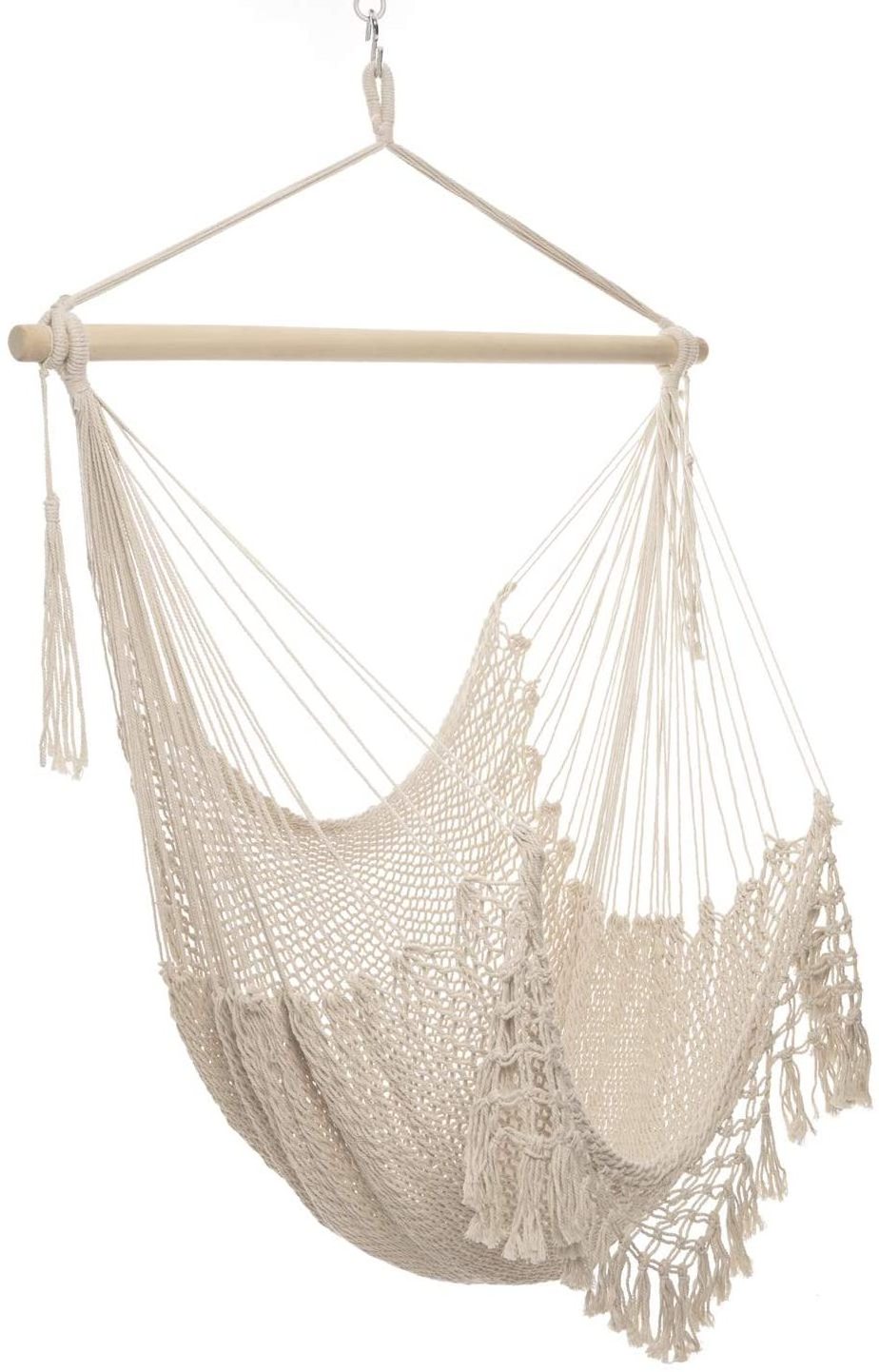 Soft Lightweight Macrame Swing Hanging Cotton Rope Hammock Chair