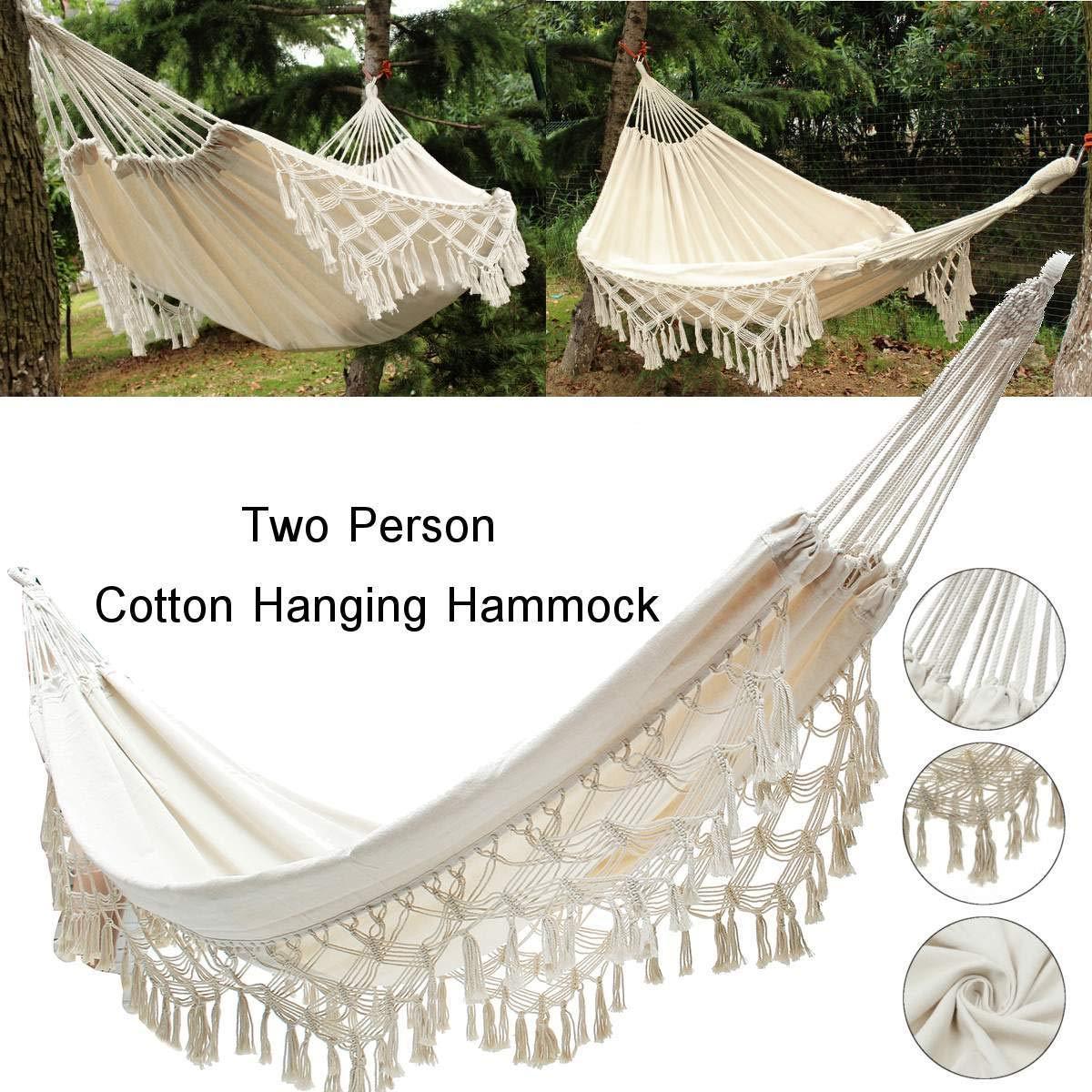 Outdoor Indoor Garden Large Sized Boho Macrame Hammock