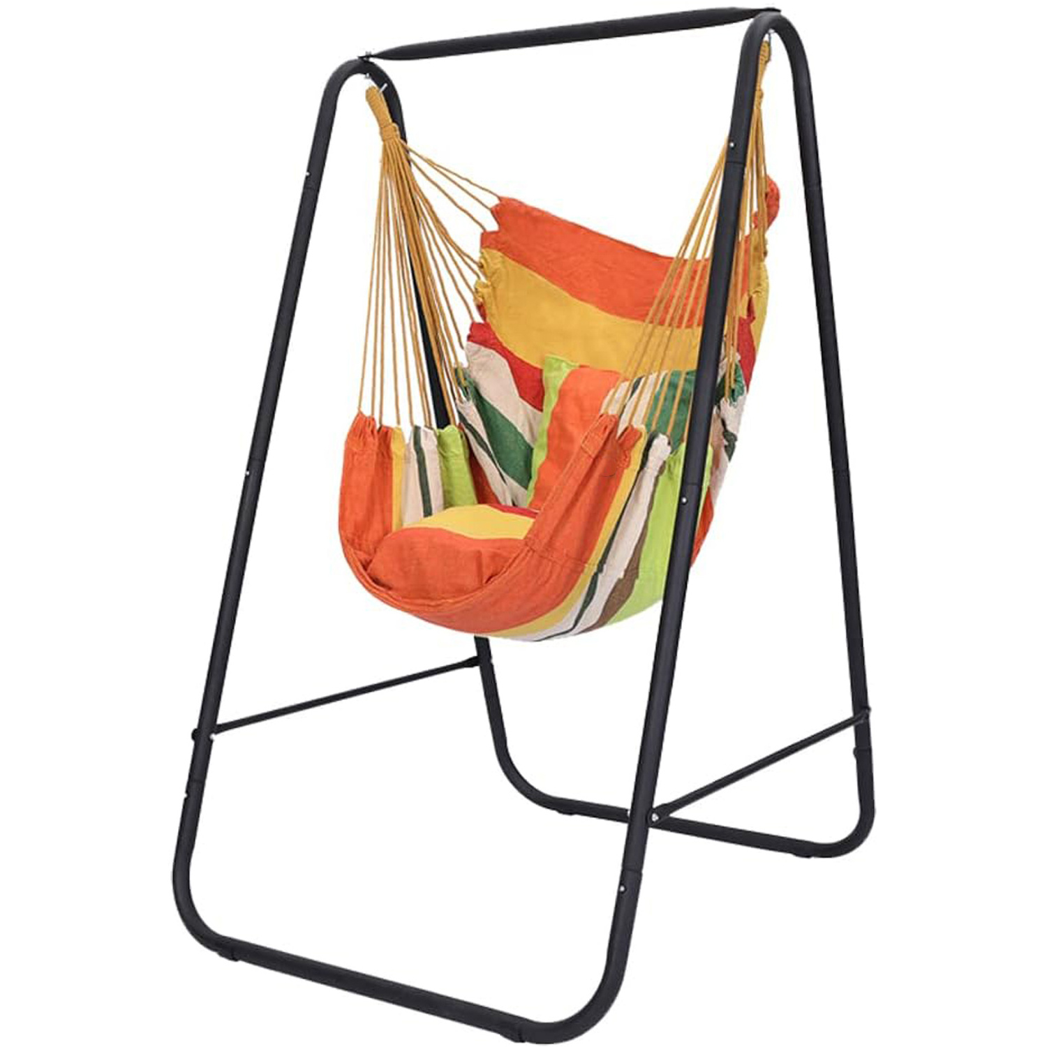 Outdoor Garden Swing Hammock Frame Hanging Chair Stand