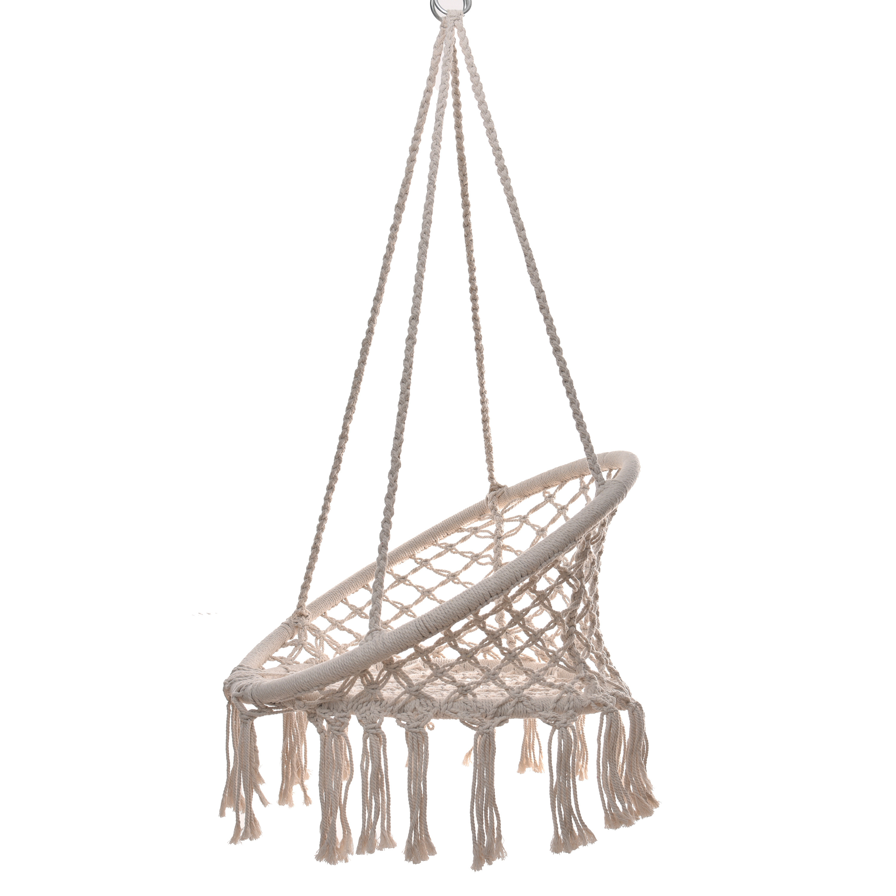 Customized Synthetic Rope Patio Garden Rocking Swing Chair Hammock Hanging Outdoor Furniture