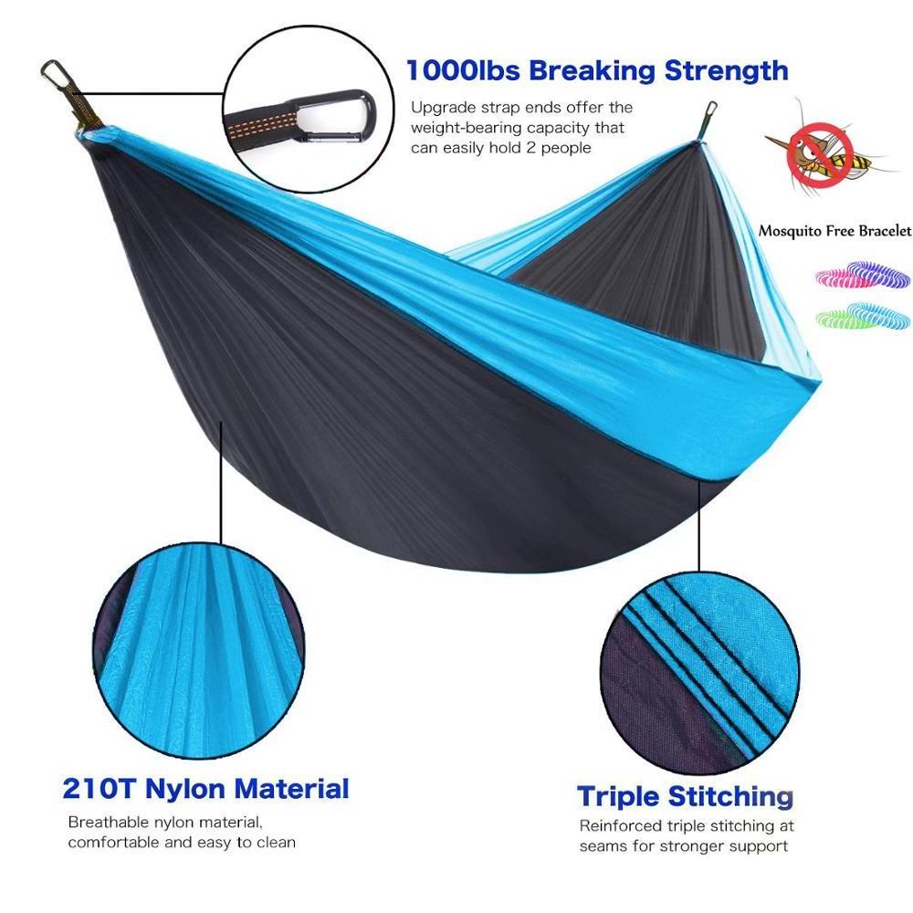 210T Ripstop Nylon camping hammock portable