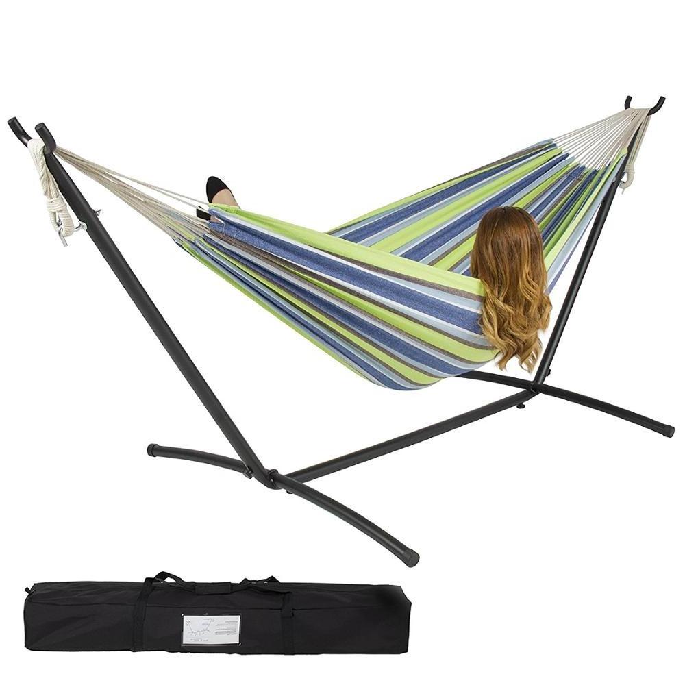 Metal Frame DIY Portable Hammock Stand With Double Hammock