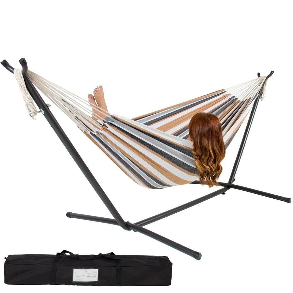 Metal Frame DIY Portable Hammock Stand With Double Hammock