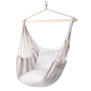 Hanging Rope Swing Hanging Hammock Chair With Pillow