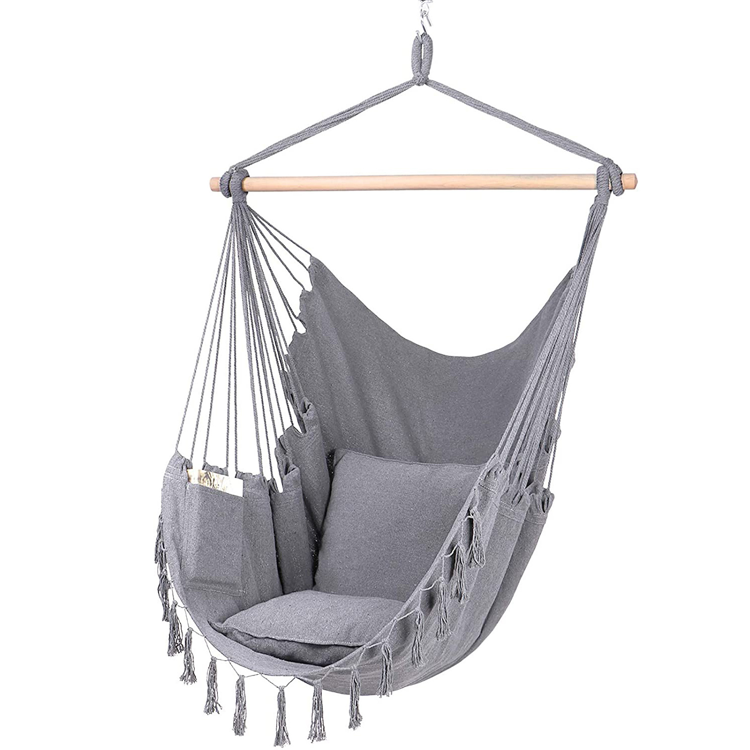 Patio Courtyard Hanging Hammock Swing Armrest Brazilian Boho Chair