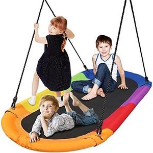 800LBS Heavy Duty Giant Swing Set New Oval Shape Large Children Porch  Swing