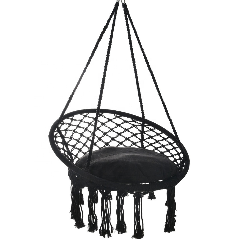 Hanging Cushioned Garden Rope Chair Swing