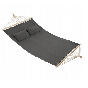 Outdoor Patio  Cotton Polyester Double Hammock With Two Throw Pillows