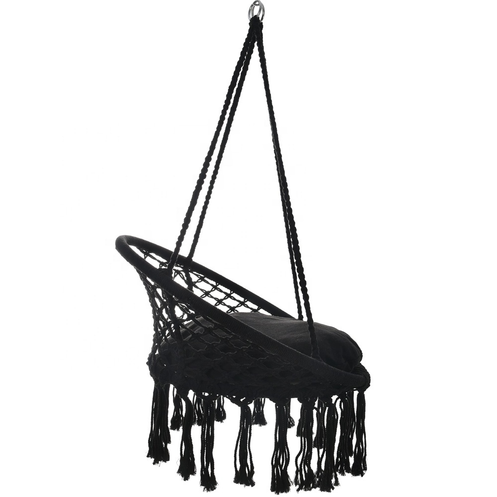 Hanging Cushioned Garden Rope Chair Swing