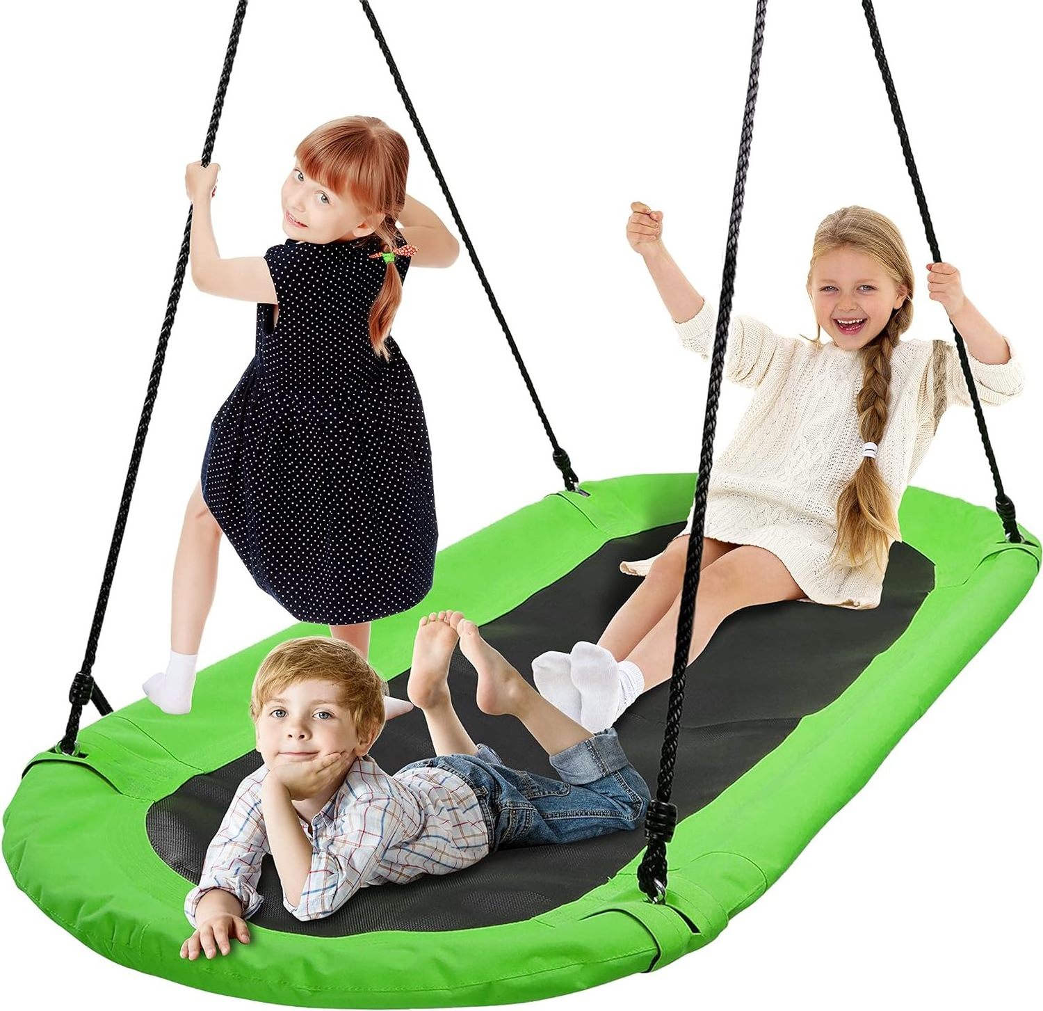 800LBS Heavy Duty Giant Swing Set New Oval Shape Large Children Porch  Swing