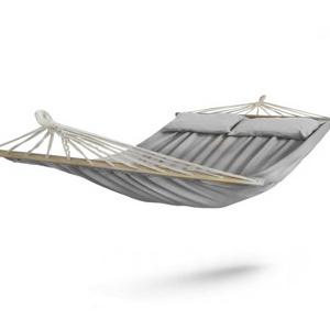 Portable Wooden Spreader Crossbar Hanging Hammock Bed With Big Pillows