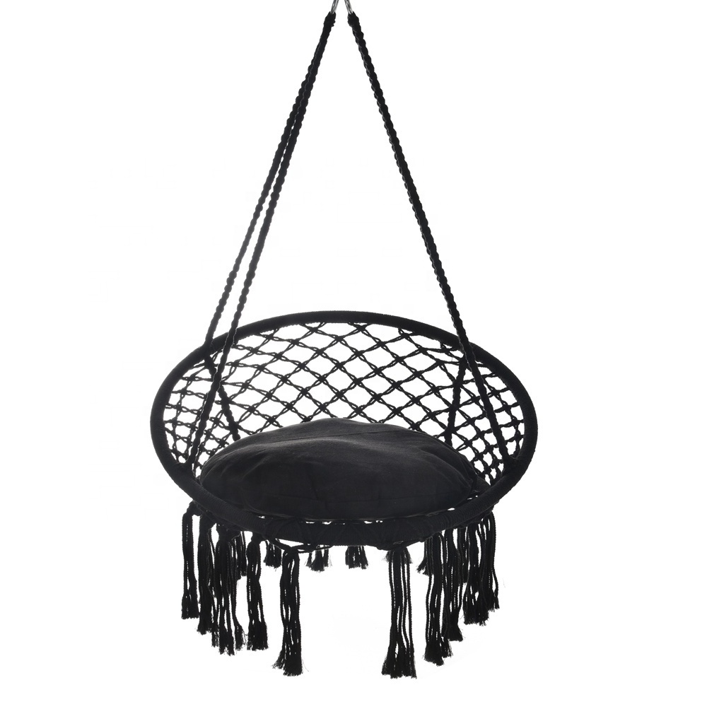 Hanging Cushioned Garden Rope Chair Swing