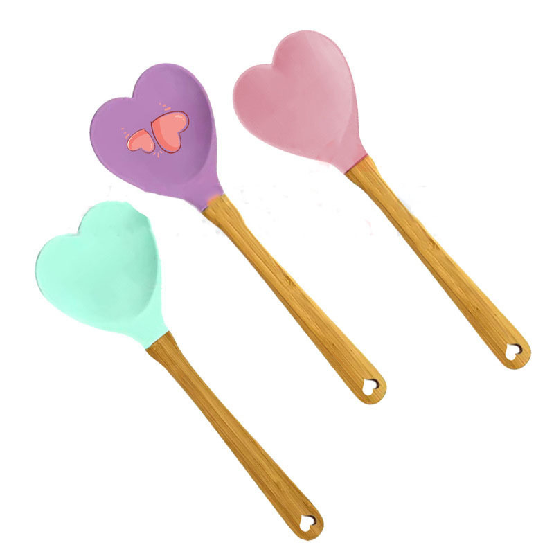 heart shaped spatula All in one non stick silicone spatula wide spatula for baking turner fried-egg steak pancake shovel