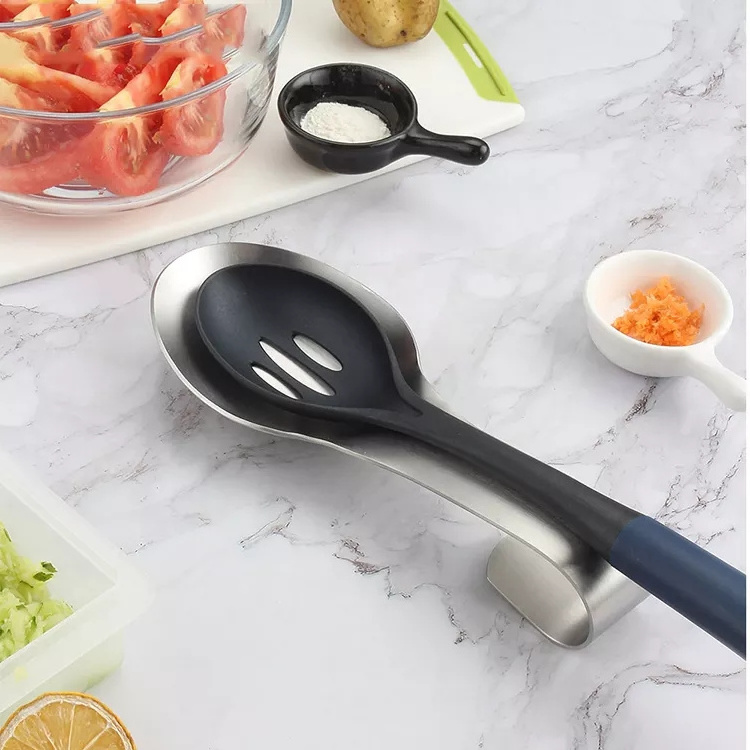 High Quality Kitchen Gadgets Simple Style Spoon Holder Stainless Steel Spoon Rest