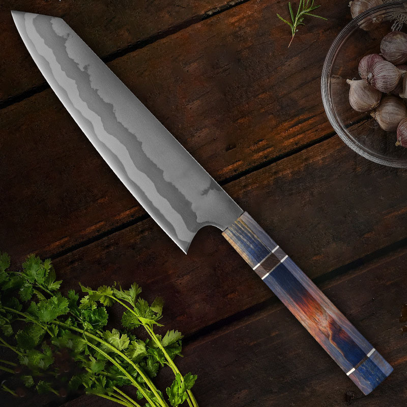 Chef's knife Cured wood handle 8-inch kitchen stainless steel 440C room slicer Carving knife