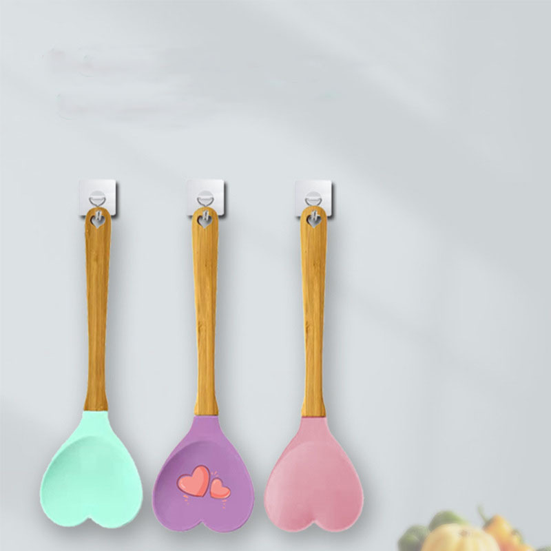 heart shaped spatula All in one non stick silicone spatula wide spatula for baking turner fried-egg steak pancake shovel