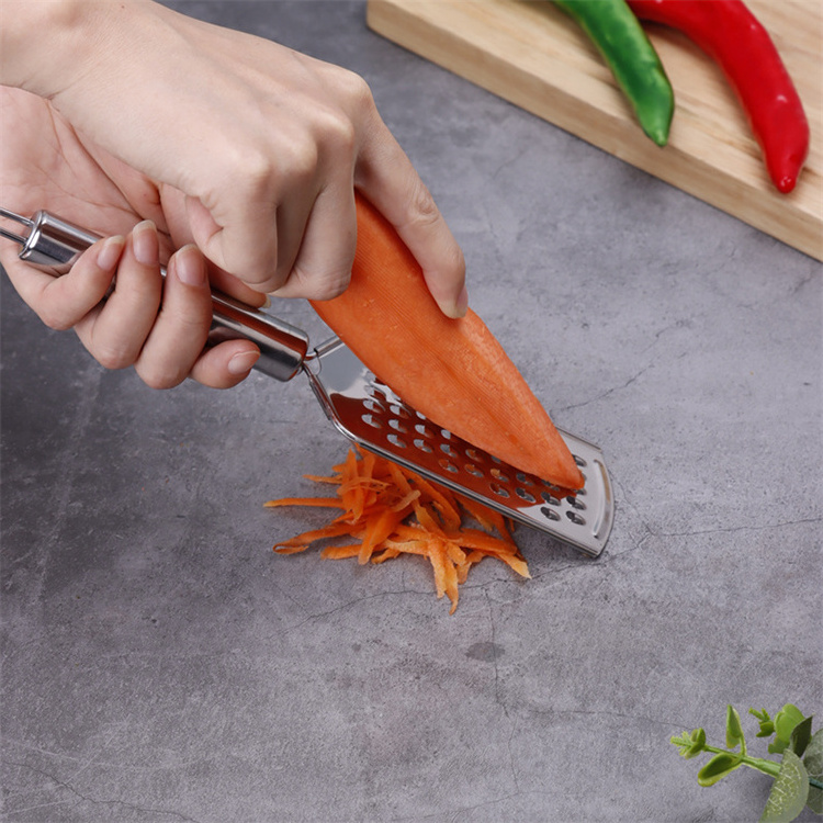 Vegetable Fruit Peeler Stainless Steel Kitchen Cheese Grater With Peeler Garlic Press Rocker Garlic Mincer Crusher And Peeler