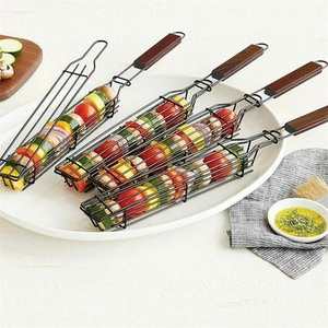 Picnic Tool Nonstick Barbecue Clip Grill Basket Skewers Outdoor Kabob Grilling Baskets for BBQ