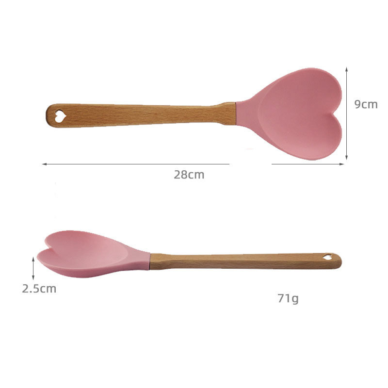 heart shaped spatula All in one non stick silicone spatula wide spatula for baking turner fried-egg steak pancake shovel