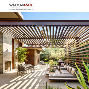 Aluminium gazebo outdoor bioclimatique 100% waterproof pergola with adjustable louvers leisure for house roof