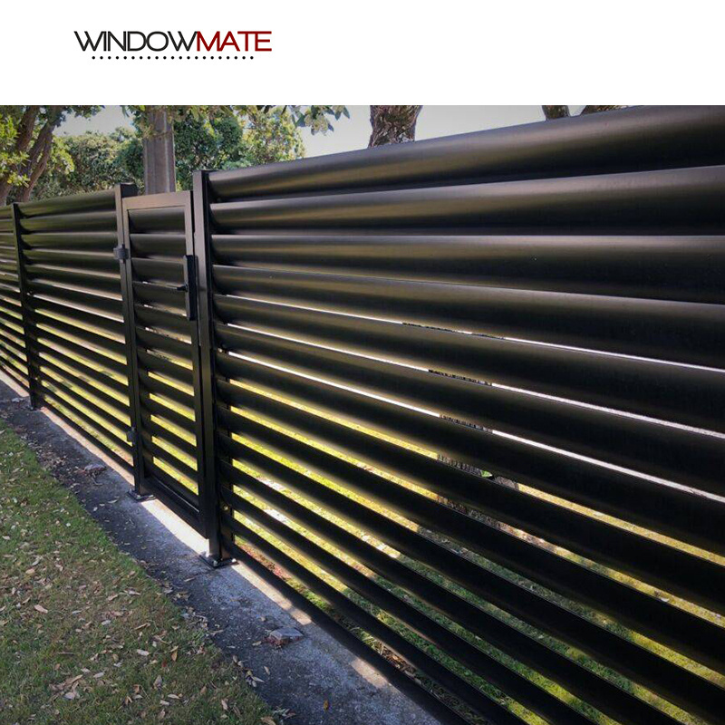 Garden Aluminum Balcony Privacy Fence Profile Louver Frame Bar Horizontal Slat Fencing