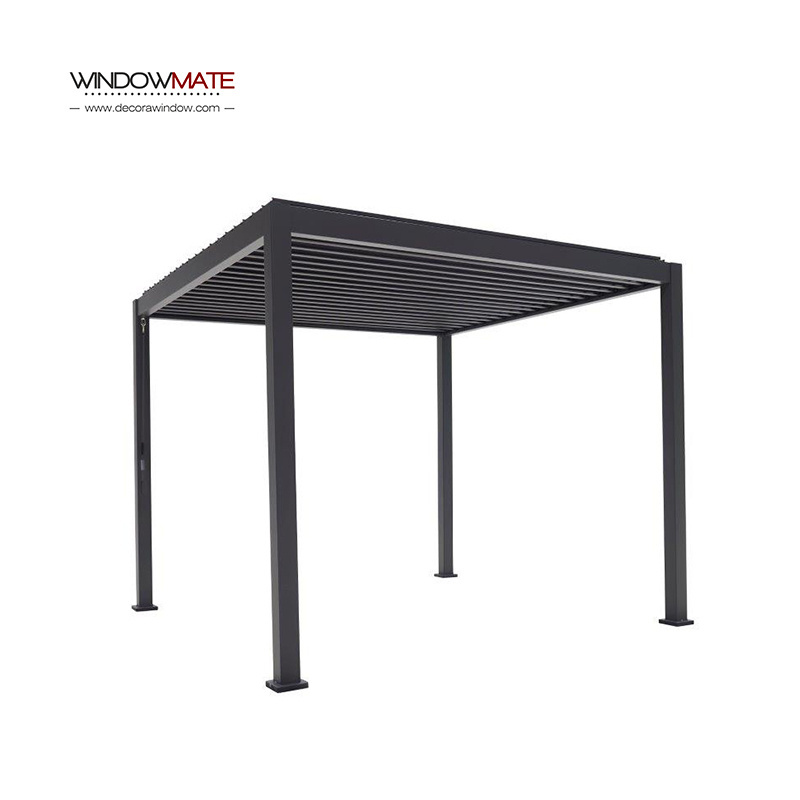 Outdoor electric opening and closing patio waterproof roof motorized auto bioclimatic garden pergola roof with adjustable louver