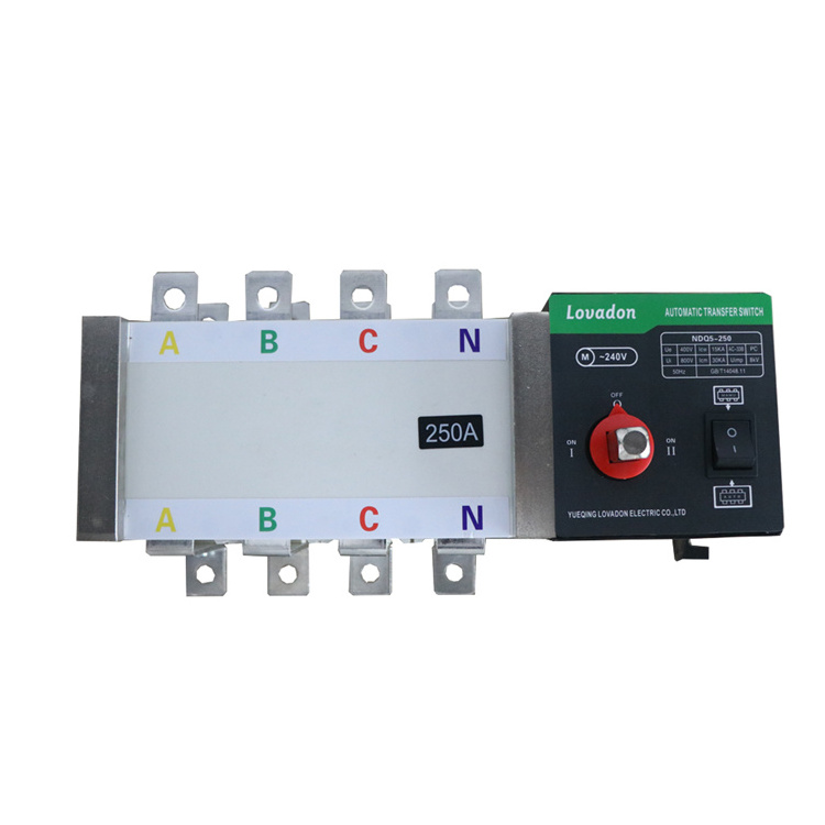 4 Phase Generator ATS Dual Power 250A Automatic Transfer Switch