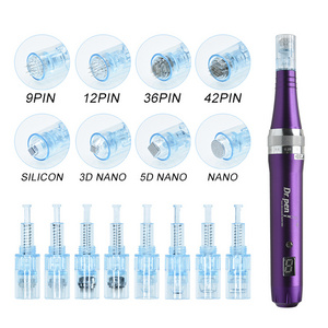 ProfeSsional Derma pen-Dr. Pen series X5 Light Blue Full set Dr pen Micro Needles Cartridge