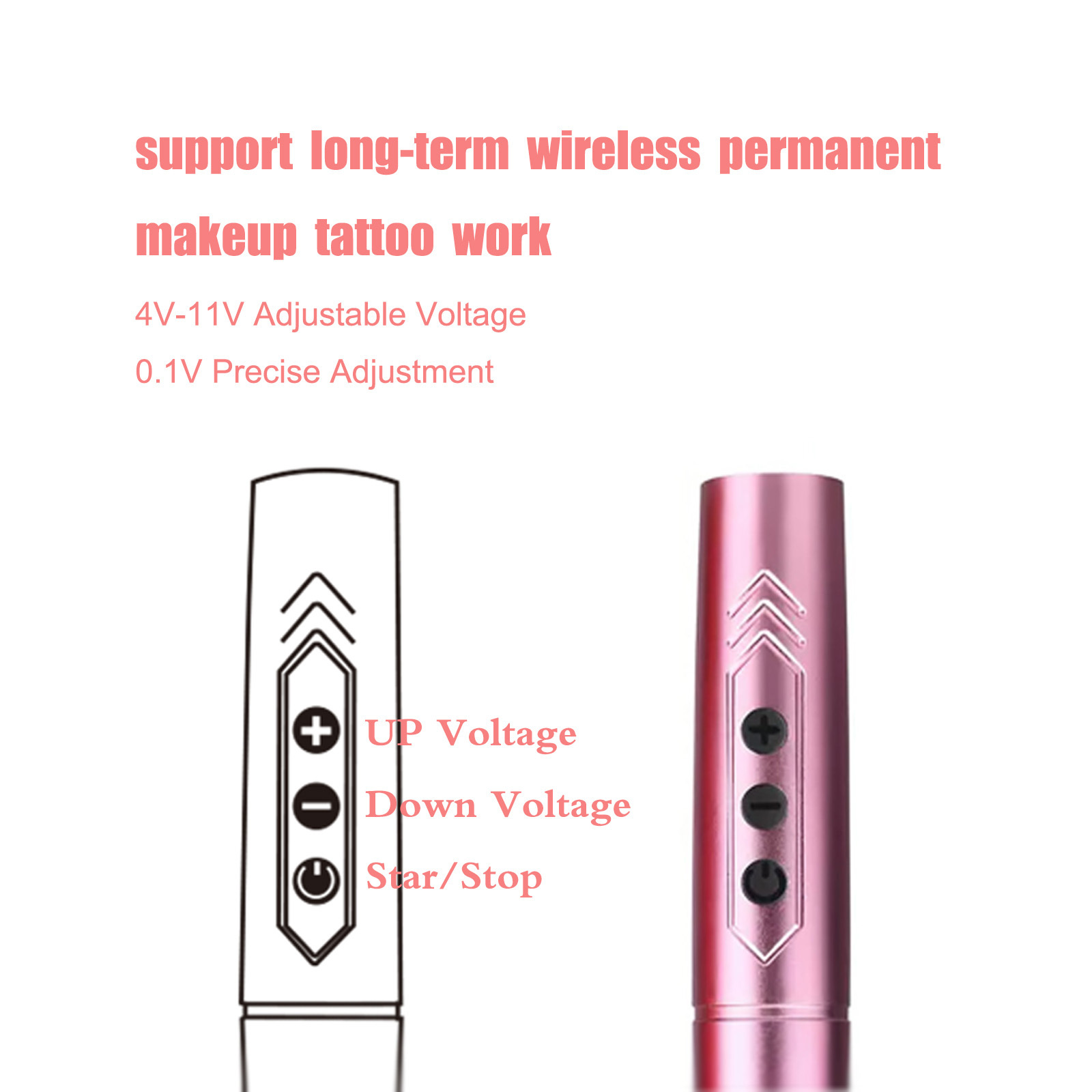 Custom PMU Machine Tattoo Kit Wireless Tattoo Pen Permanent Makeup Machine with Double Battery