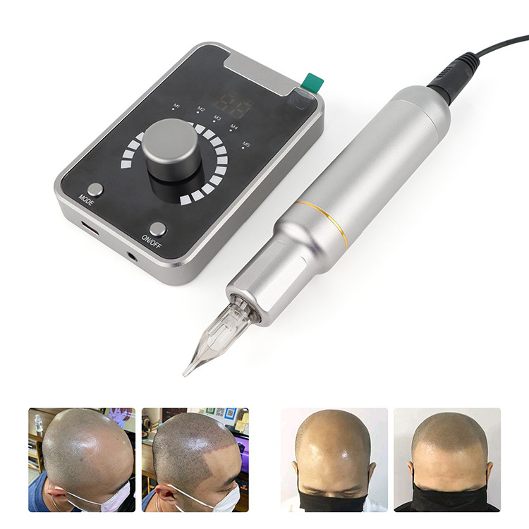 Hot Sale Korea SMP Scalp Micropigmentation Device Swiss Motor Tattoo Machine with Cartridge Needle for Camouflage Female Hair