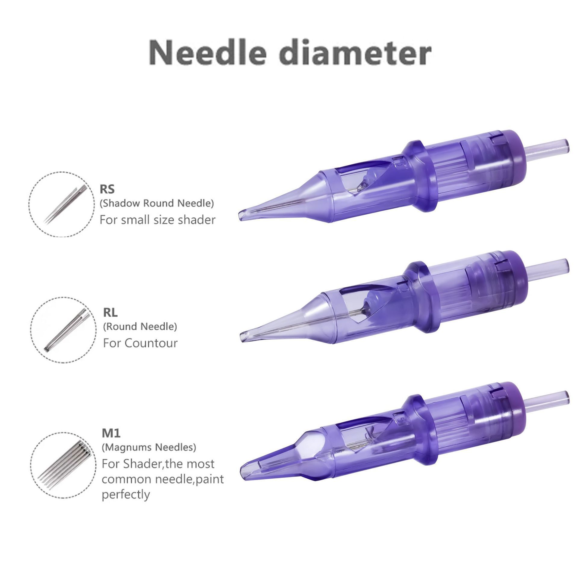 OEM ODM 316 still needle 20 PCS Box Cartridge Needle Tattoo Disposable  Tattoo Needles 1R