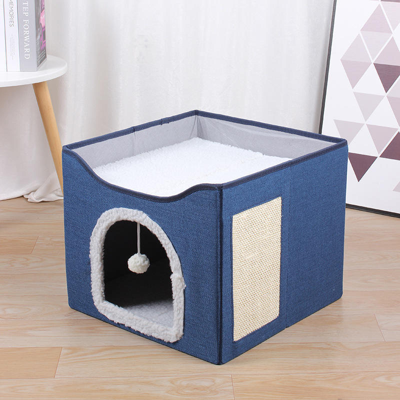 Pet cages  houses product Foldable storage stool in the cat den dog cages houses