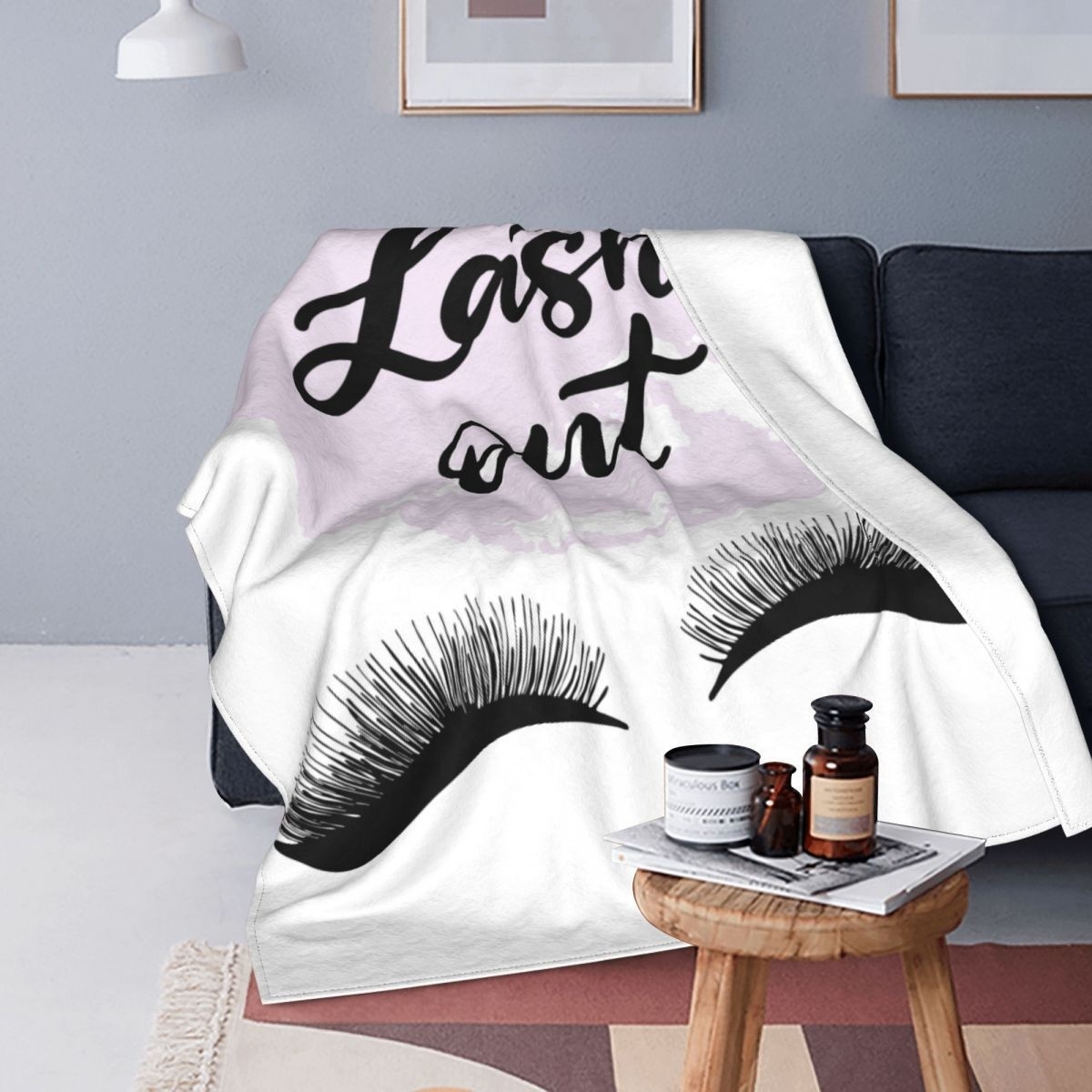 Custom Lash Blanket Lash Bed Cover for Couch Sofa Bed Lash Room Decor