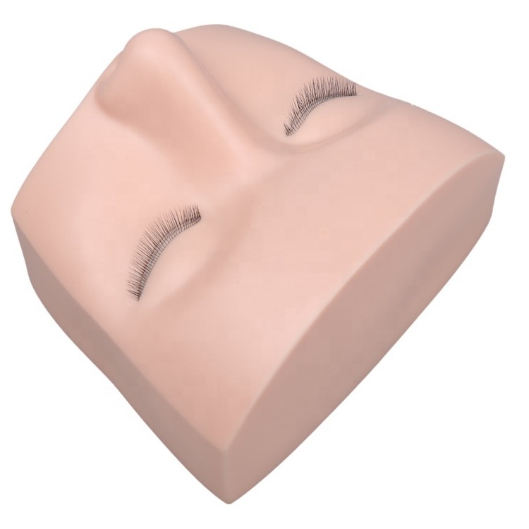 Factory sale simple realistic practice mannequin doll head for eyelash extension training lash mannequin with removable eyelids