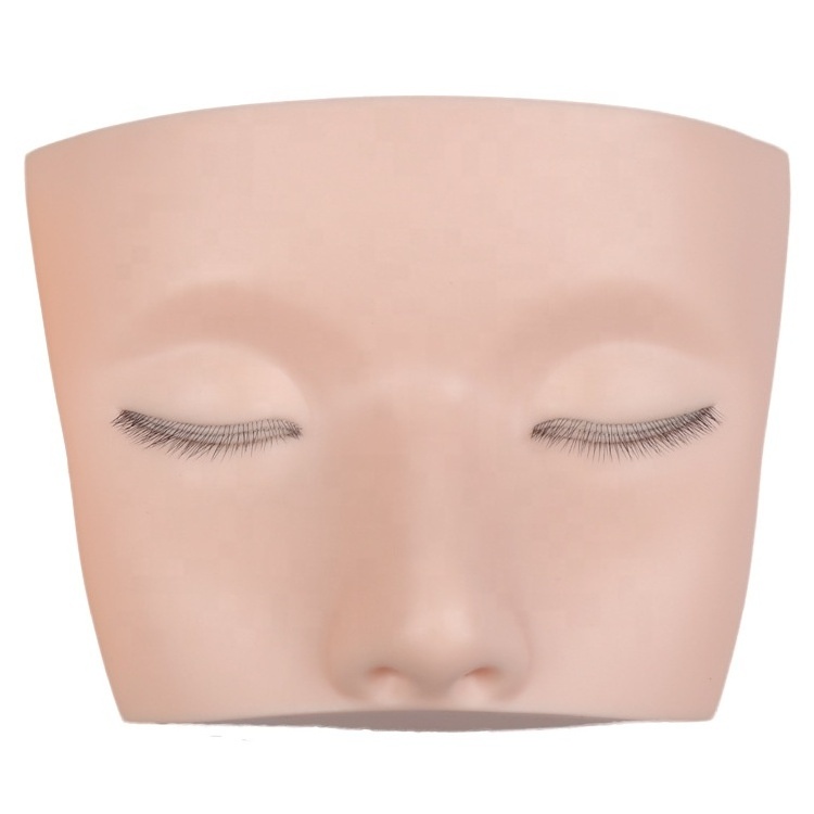 Factory sale simple realistic practice mannequin doll head for eyelash extension training lash mannequin with removable eyelids