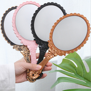 Custom Logo Eye Makeup Mirror Square Heart Lash Hand Mirror for Personalized Eyelash Pocket Mirror