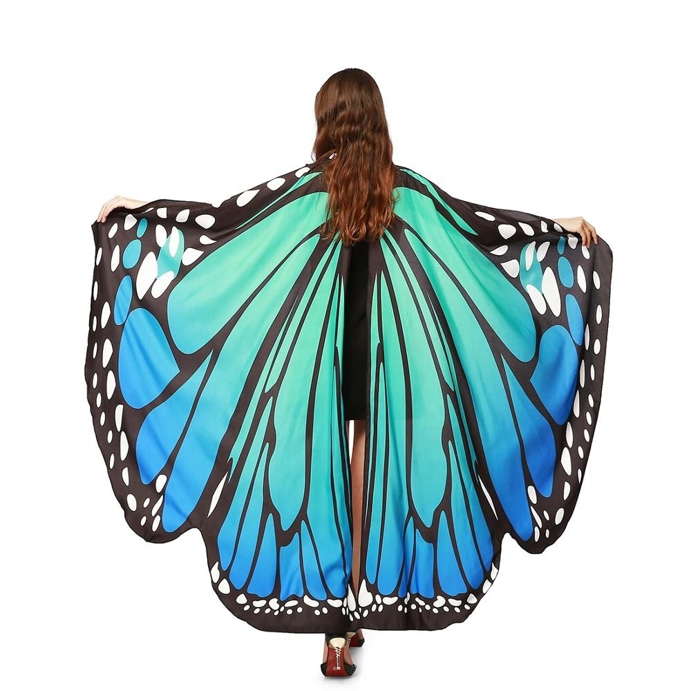 Stock Custom Festival Products Shawl Fairy  Cosplay Costume Cape Lady's Fancy Dress Sets Butterfly Wings